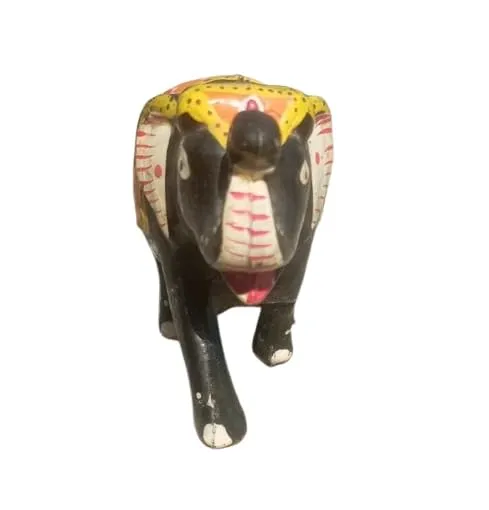 Paper Mache Elephant Action Showpiece for Home Décor(11X08) CM