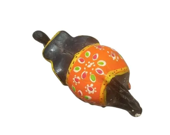 Paper Mache Elephant Action Showpiece for Home Décor(11X08) CM