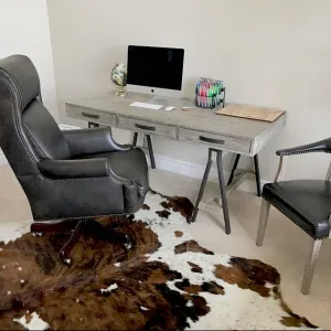 Pergamino Tricolour Brown and White Cowhide Rug