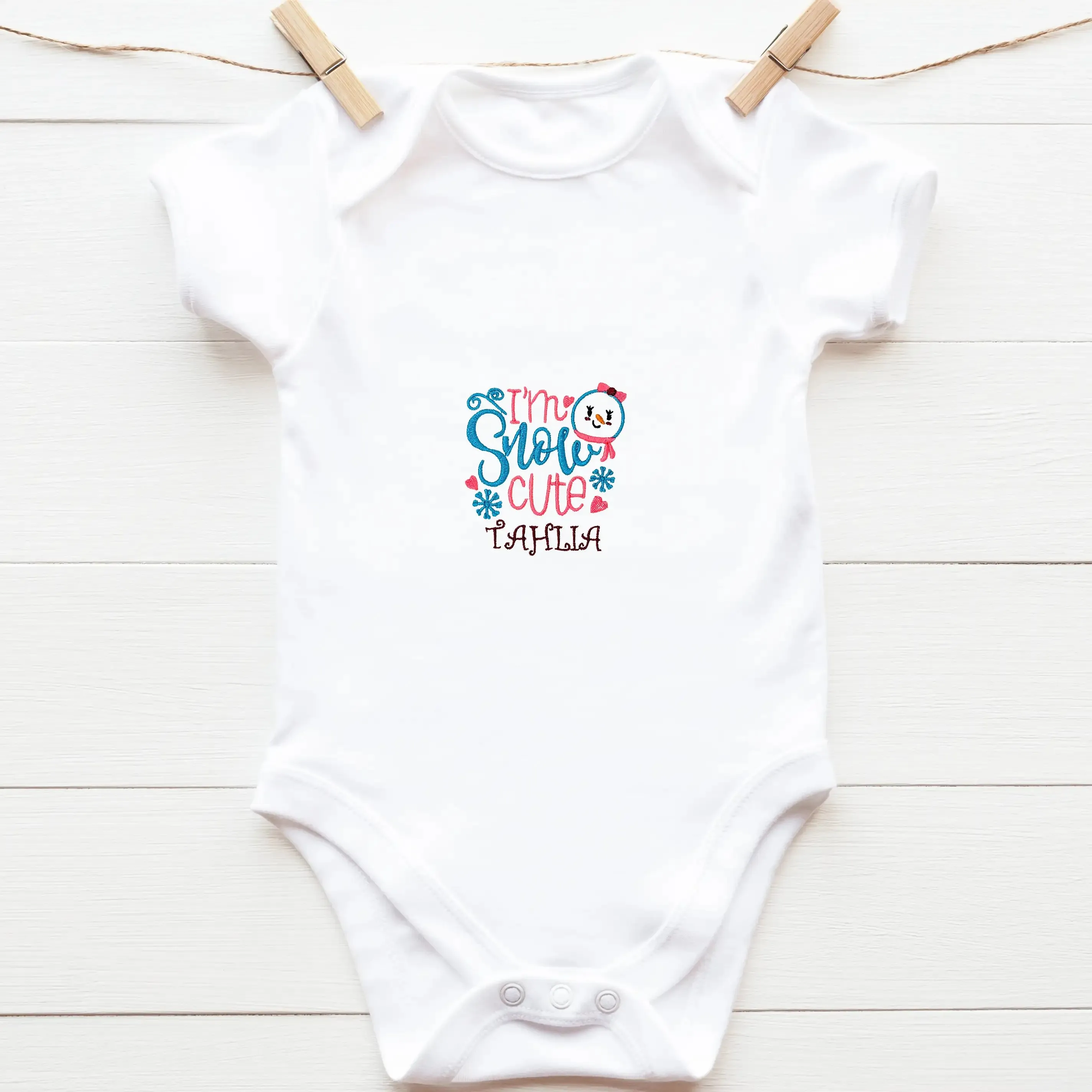 Personalised "I'm Snow Cute" Baby Body
