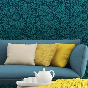 Petal Play Floral Damask Wall Stencil