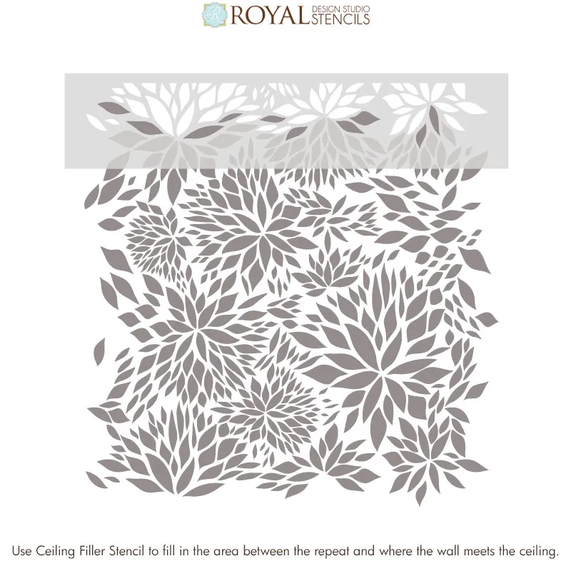 Petal Play Floral Damask Wall Stencil