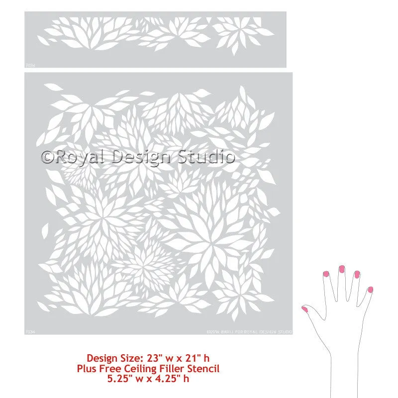 Petal Play Floral Damask Wall Stencil