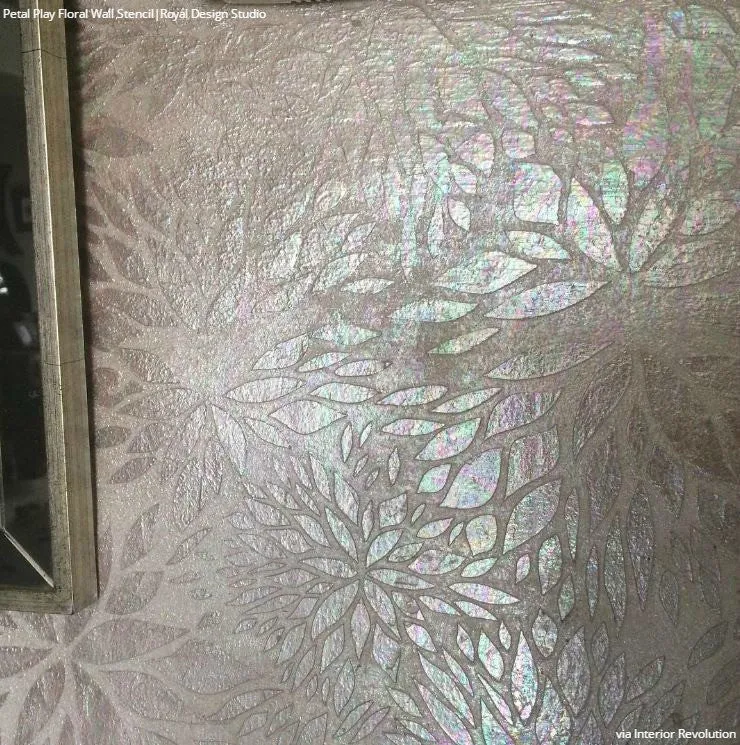 Petal Play Floral Damask Wall Stencil
