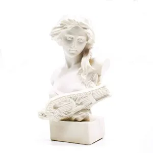 picaru Resin Bust Statue 2.95 Inch Plaster Figurines Mini Home Decoration Sculpture White for Art Hobbyist-Artemis