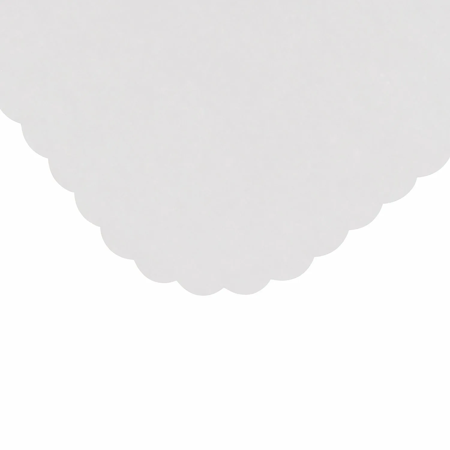 Plain White 12.75" x 16.5" Scallop Traymats, Pack of 1,000