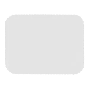 Plain White 12.75" x 16.5" Scallop Traymats, Pack of 1,000