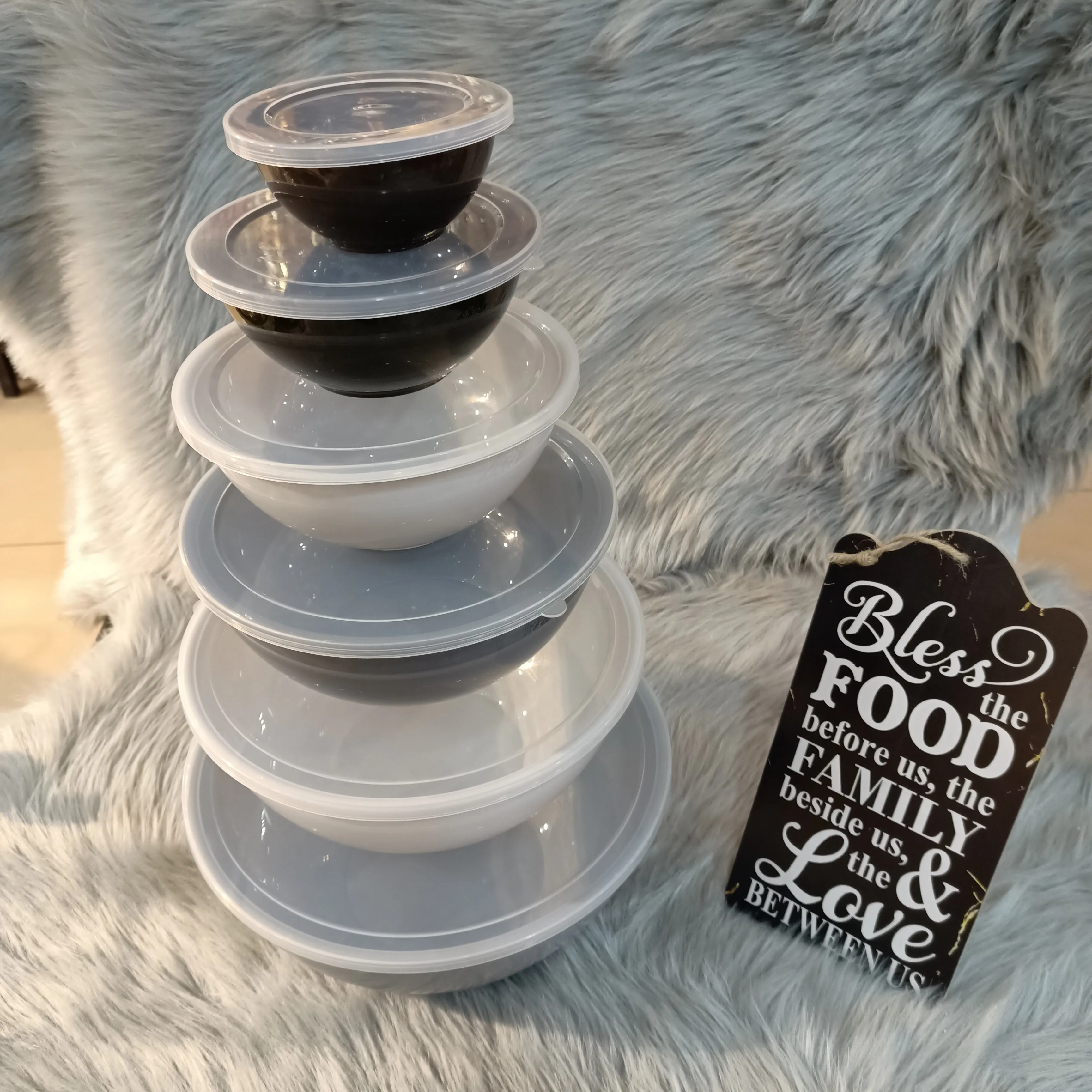 PLASTIC NESTING BOWL SET 12-PCS