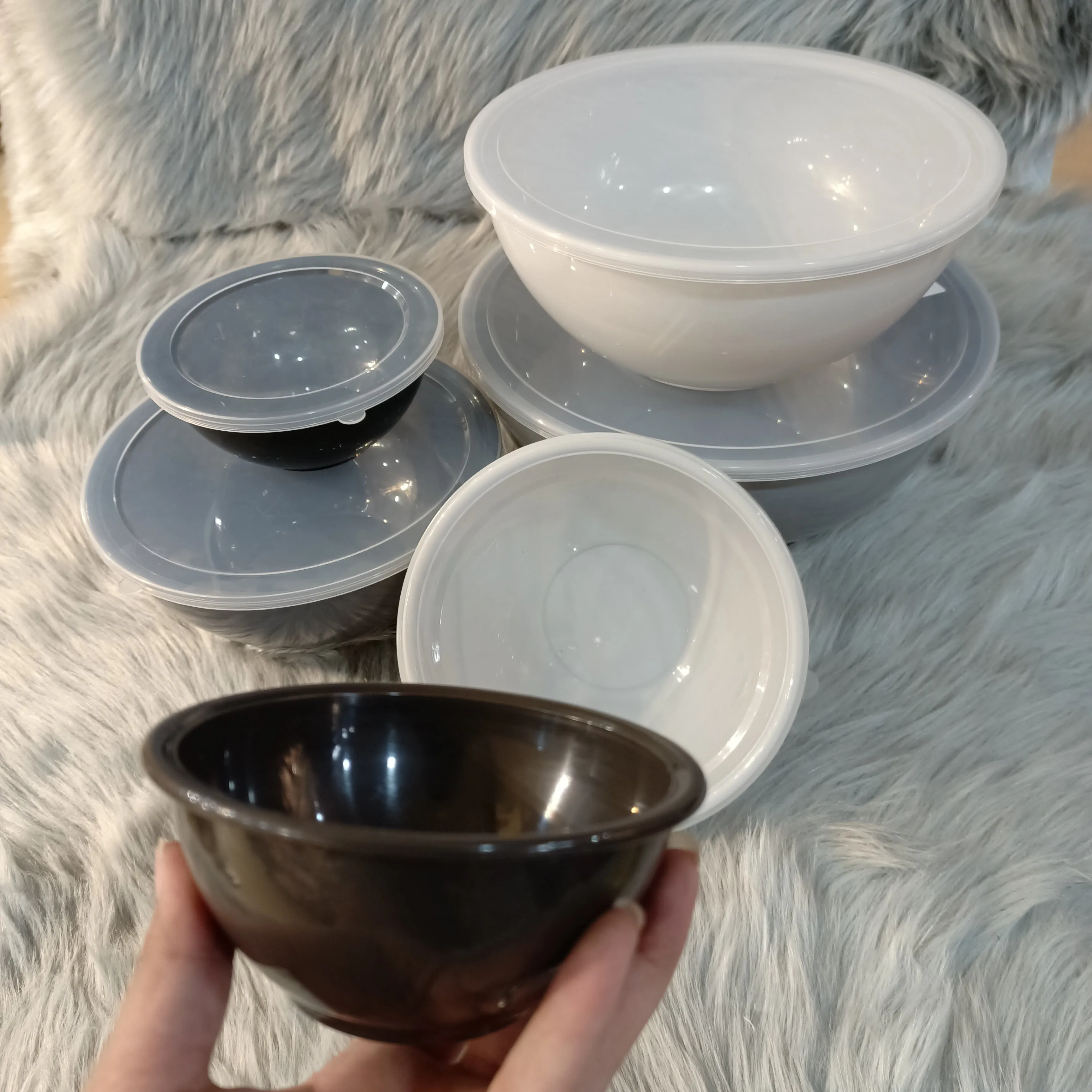 PLASTIC NESTING BOWL SET 12-PCS