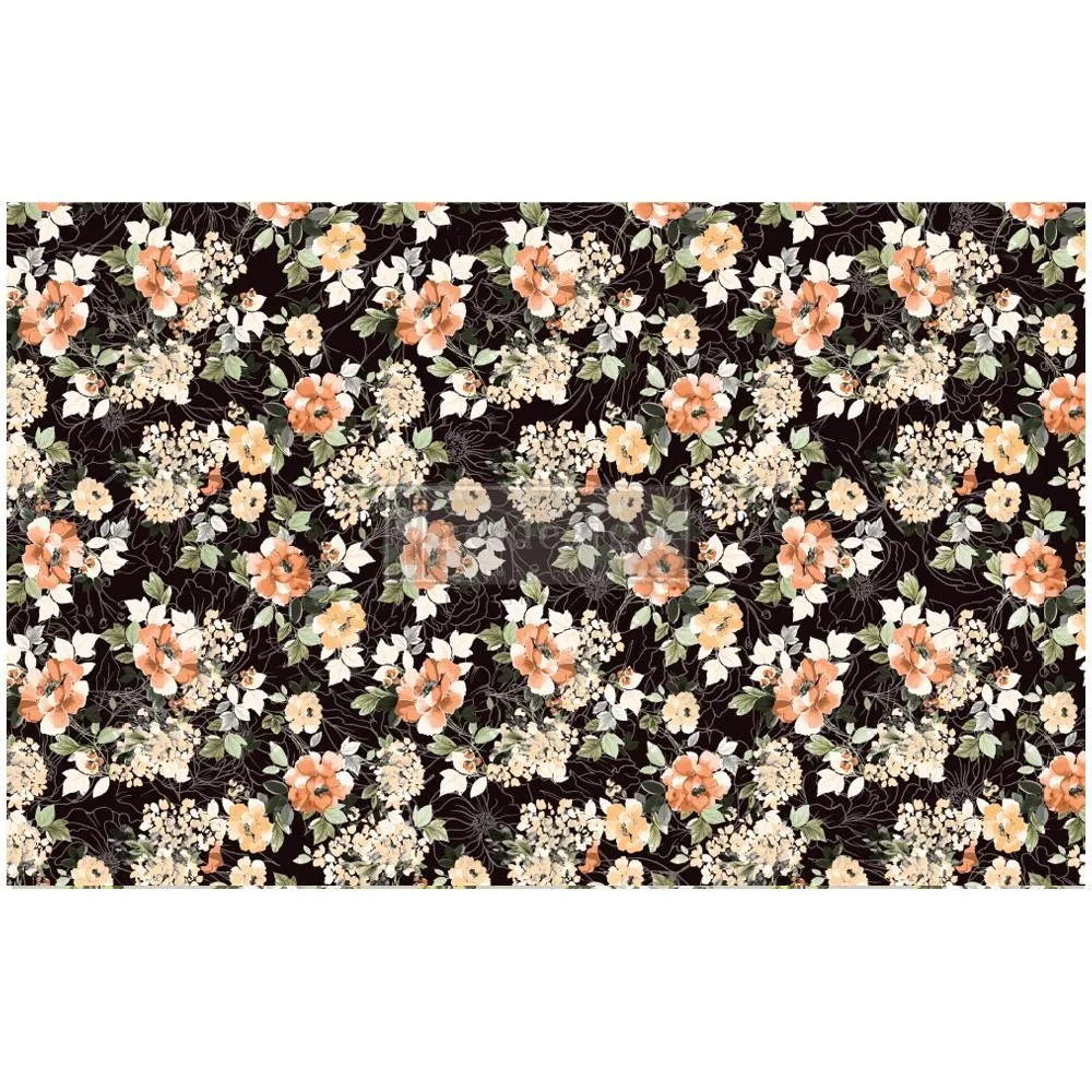 Prima Re-Design Decoupage Decor Tissue Paper 19"x 30" 2 pack  - Midnight Amber*