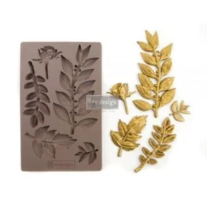 PRIMA REDESIGN  DECOR MOULDS - LEAFY BLOSSOMS 5x8