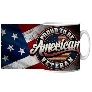 Proud to be American Veteran Ceramic Mug 15 oz