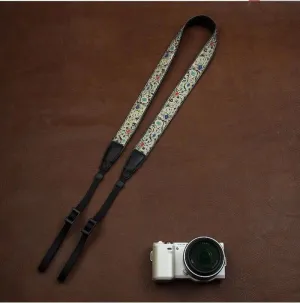 Retro Embroidered Style Strap  Handmade Leather Camera Strap 7589