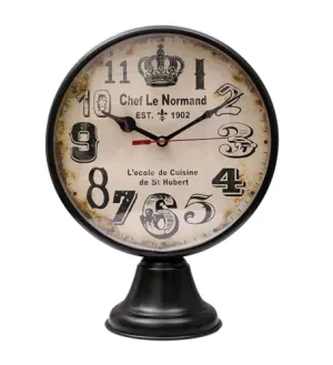 Roomattic 8 Inch Beautiful Vintage Metal Table Clock