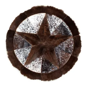 Round Western Rug - Bison Star & Edge 60"