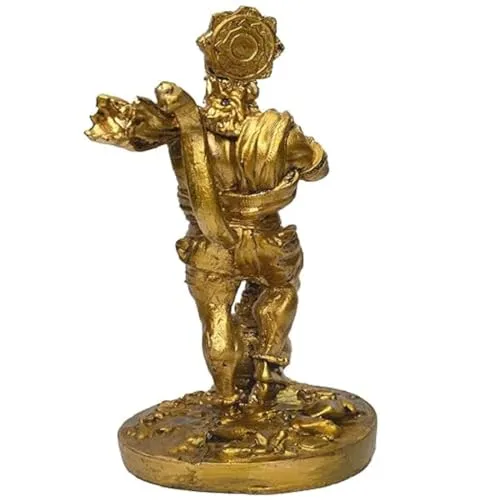 Rudram Bahubali Hanuman Ji Murti Statue for Home, Car Dashboard, Altars, Hindu Deity Figurine, Office Desk, Study Room (Large)