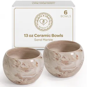 Sand Marble Ceramic Bowls For Candle Making - Multi-Use Ceramic Pots