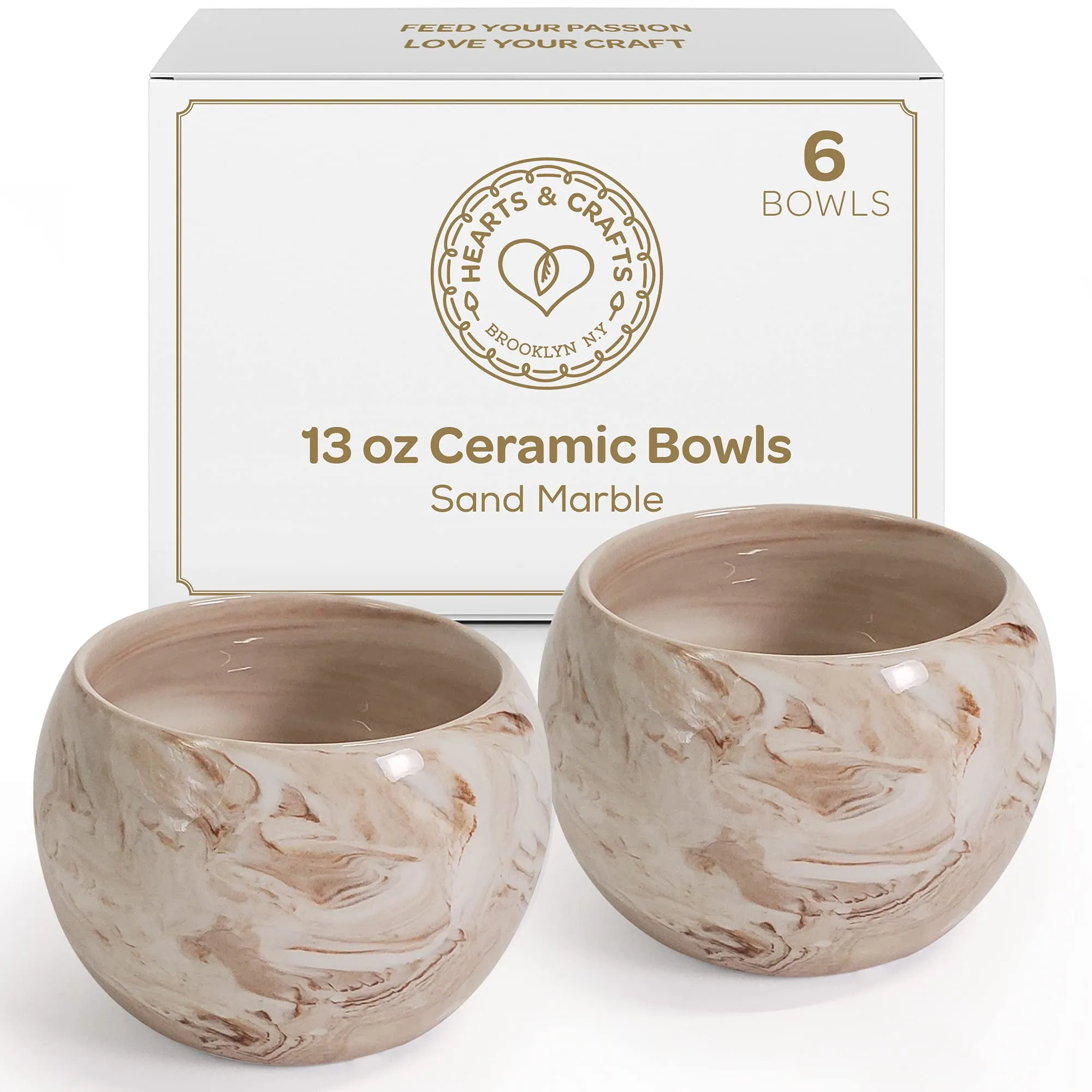 Sand Marble Ceramic Bowls For Candle Making - Multi-Use Ceramic Pots