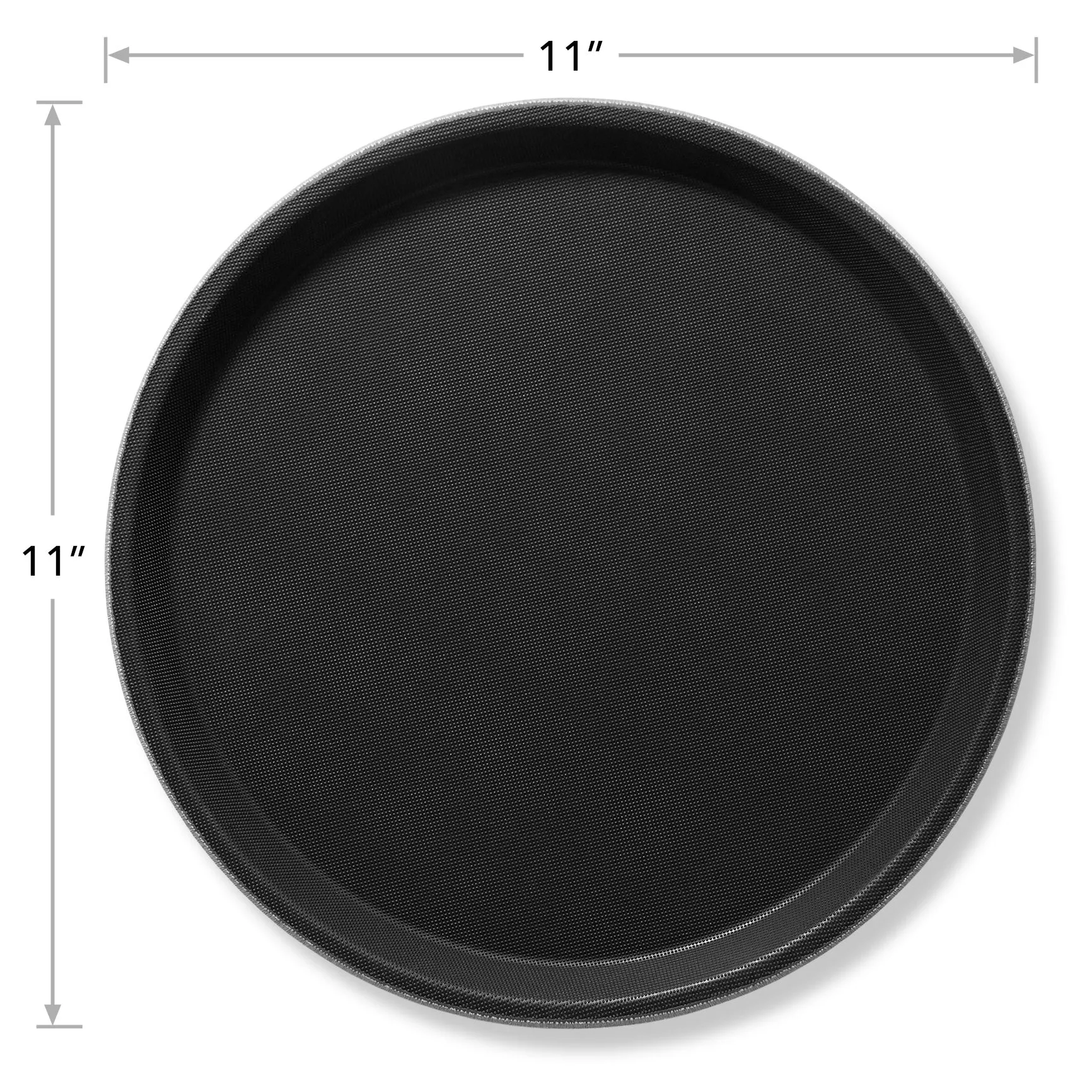 (Set of 2) Round Restaurant Serving Trays, Non-Slip NSF Food Service
