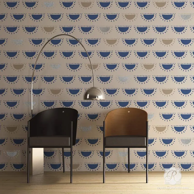 Shine Allover Wall Stencil