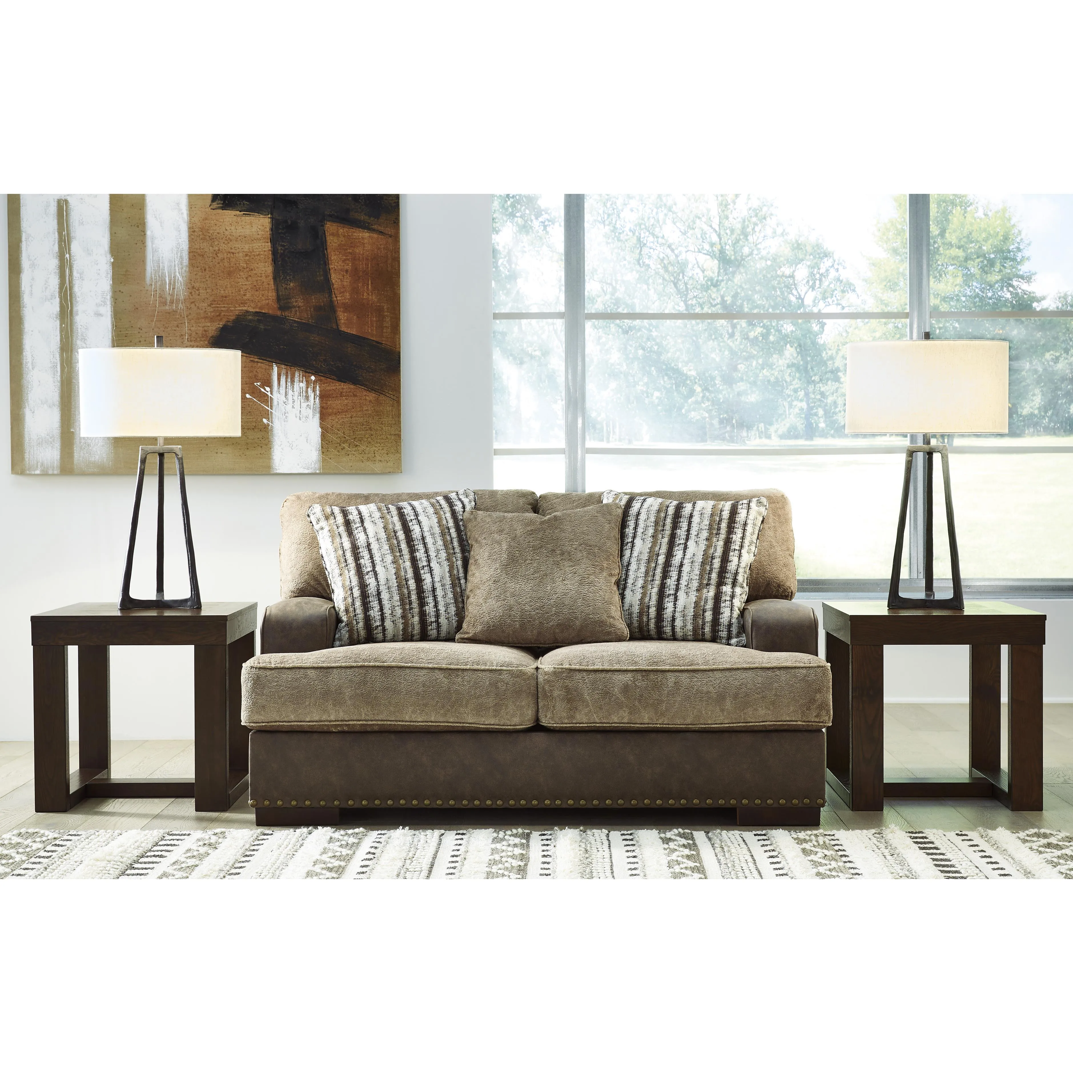 Signature Design by Ashley Alesbury Stationary Fabric Loveseat 1870435