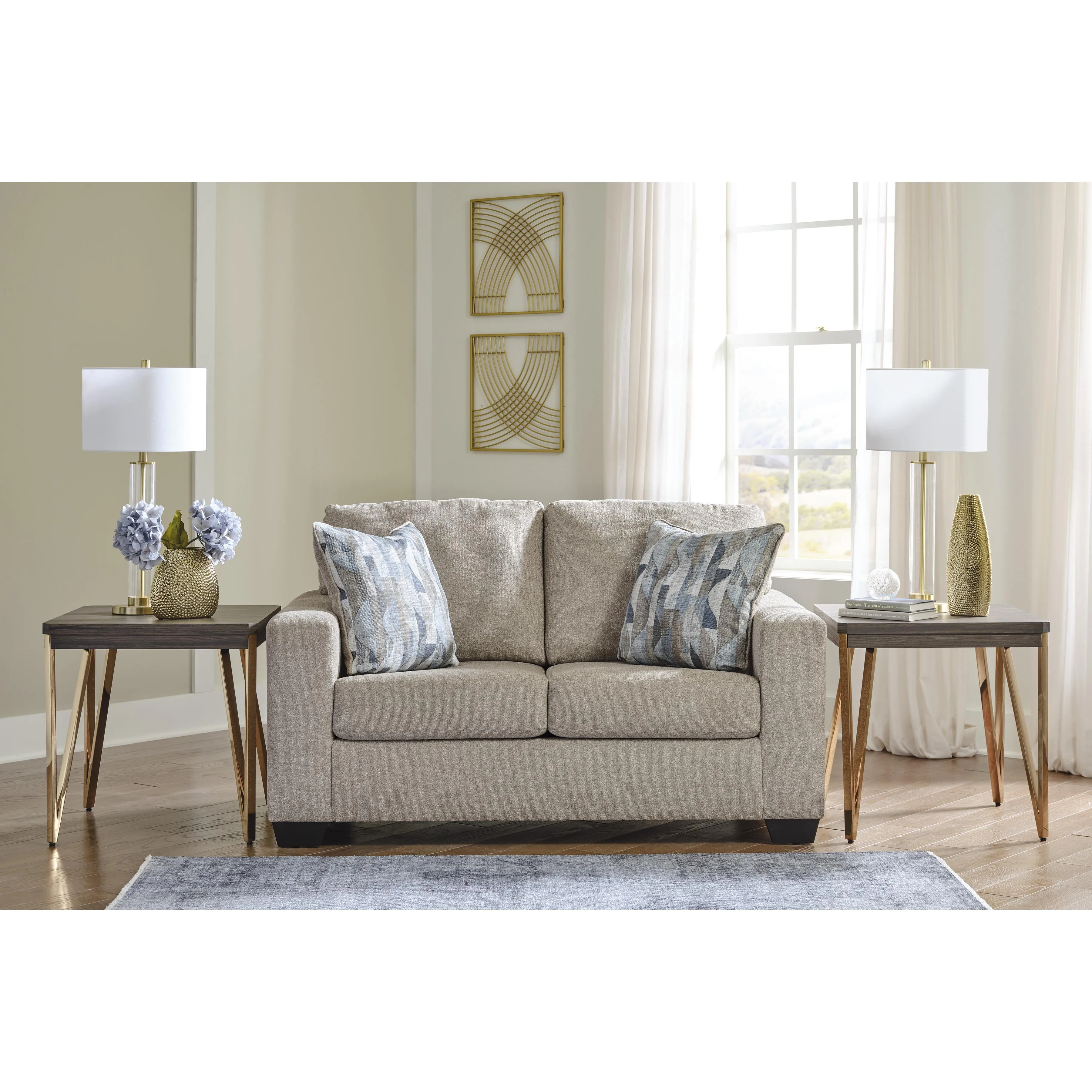 Signature Design by Ashley Deltona Stationary Fabric Loveseat 5120435