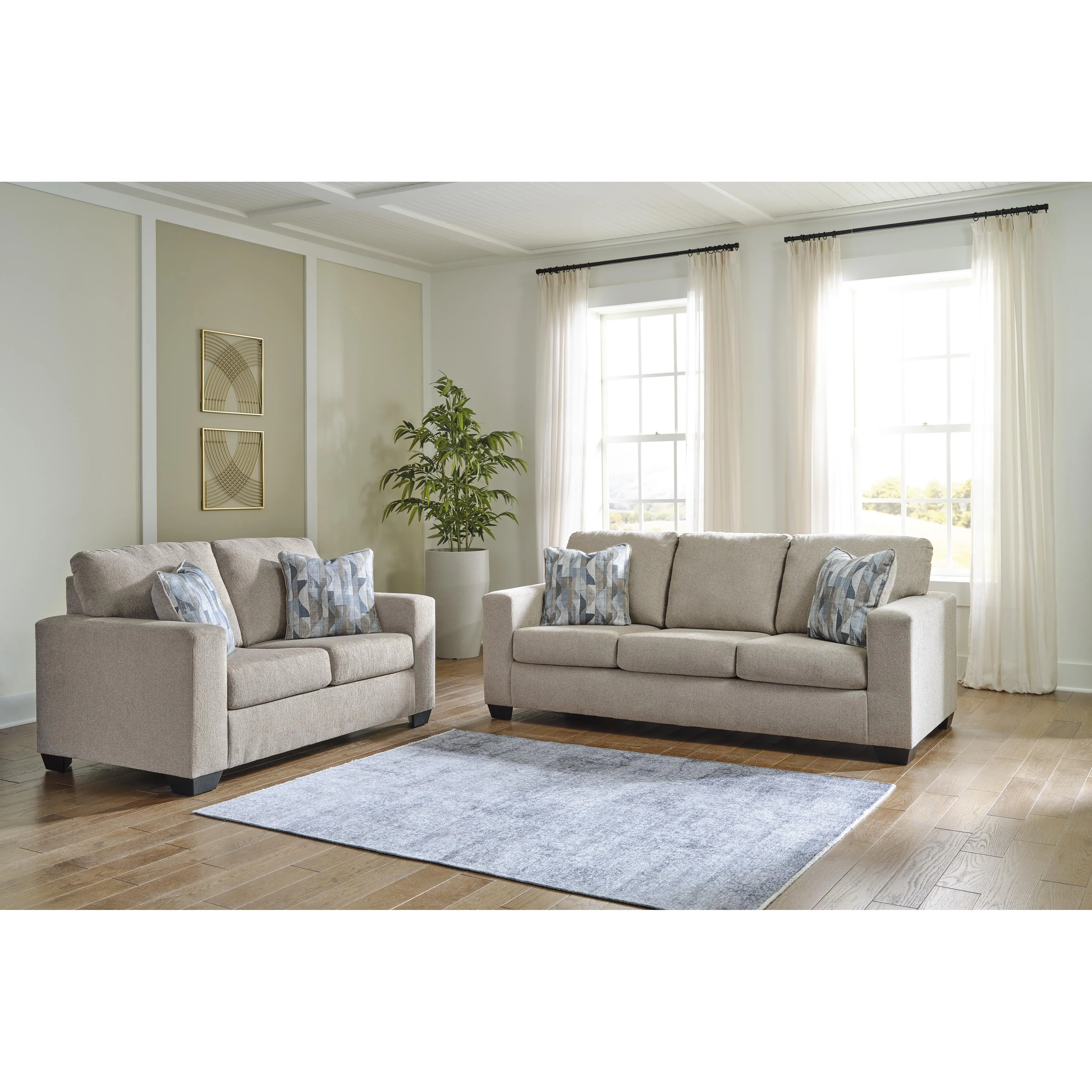 Signature Design by Ashley Deltona Stationary Fabric Loveseat 5120435