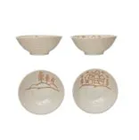 Stamped Stoneware Bowl