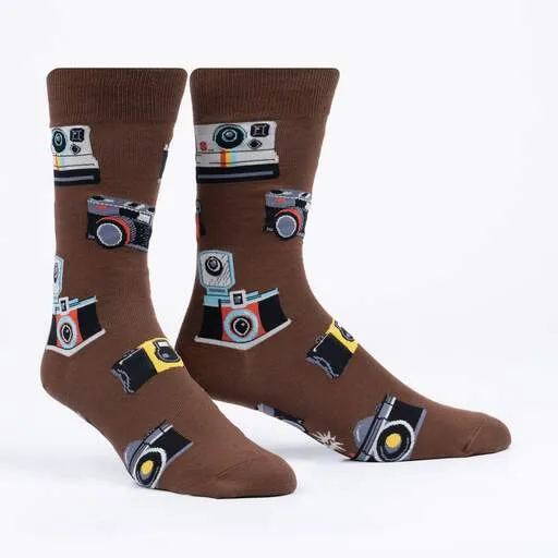 Strike A Pose! Cameras Men's Crew Socks