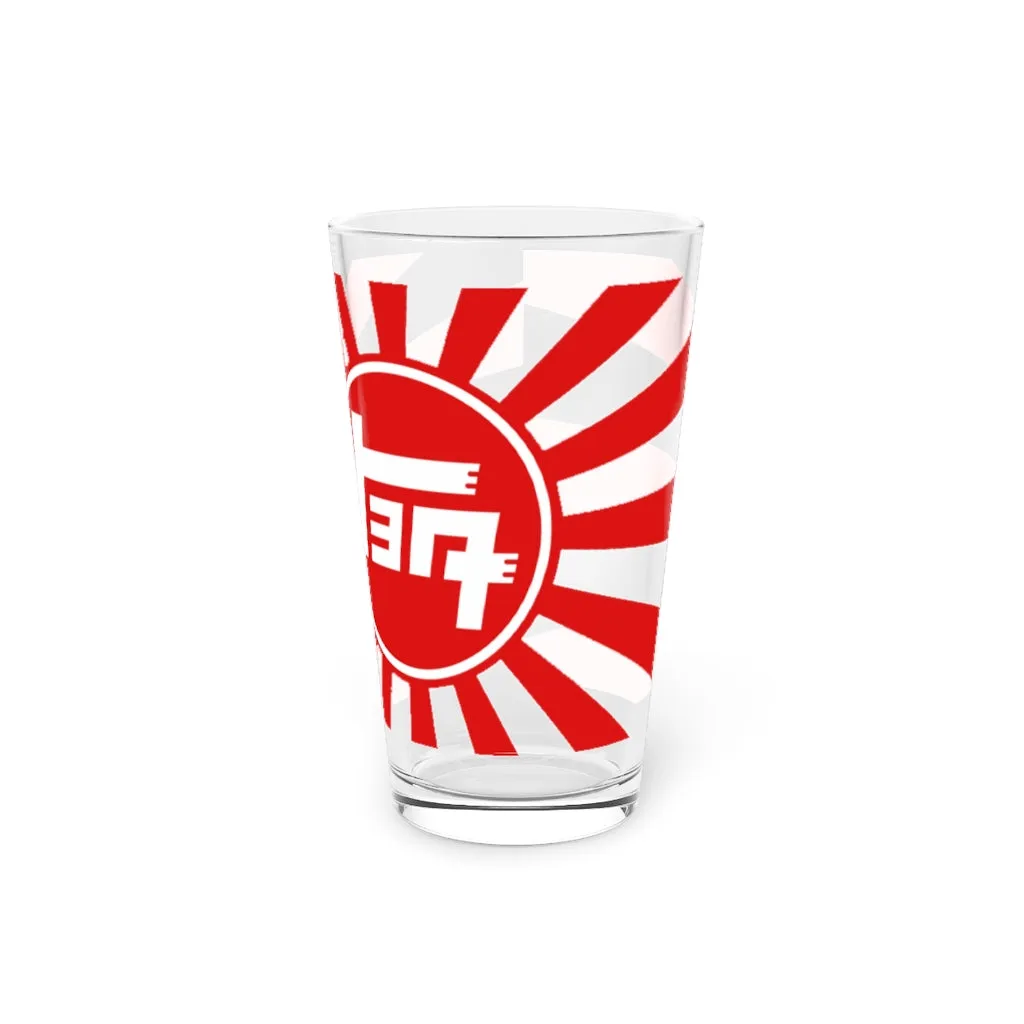 TEQ Rising Sun Old School Logo Pint Glasses Beer Glasses by Reefmonkey