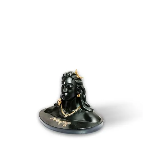 TheKraftLane Lord Mahadev Bholenath Shivji Adiyogi Shiva Statue Idol Murti for Car Dashboard | Ideal for Home Decor - Resin Figurine, Spiritual Gift for Meditation (2.5 Inch)