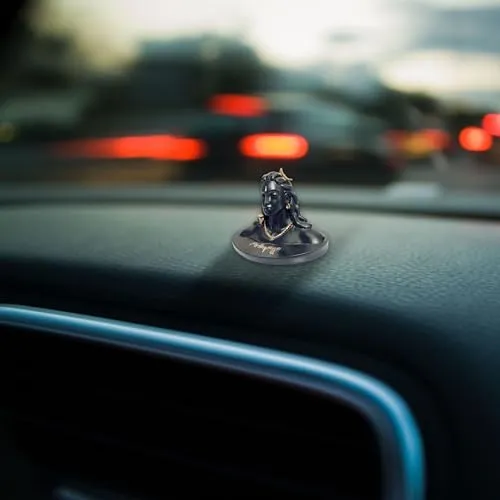 TheKraftLane Lord Mahadev Bholenath Shivji Adiyogi Shiva Statue Idol Murti for Car Dashboard | Ideal for Home Decor - Resin Figurine, Spiritual Gift for Meditation (2.5 Inch)