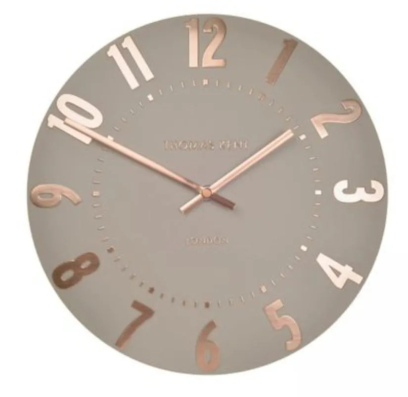 Thomas Kent 12" Mulberry Wall Clock Rose Gold