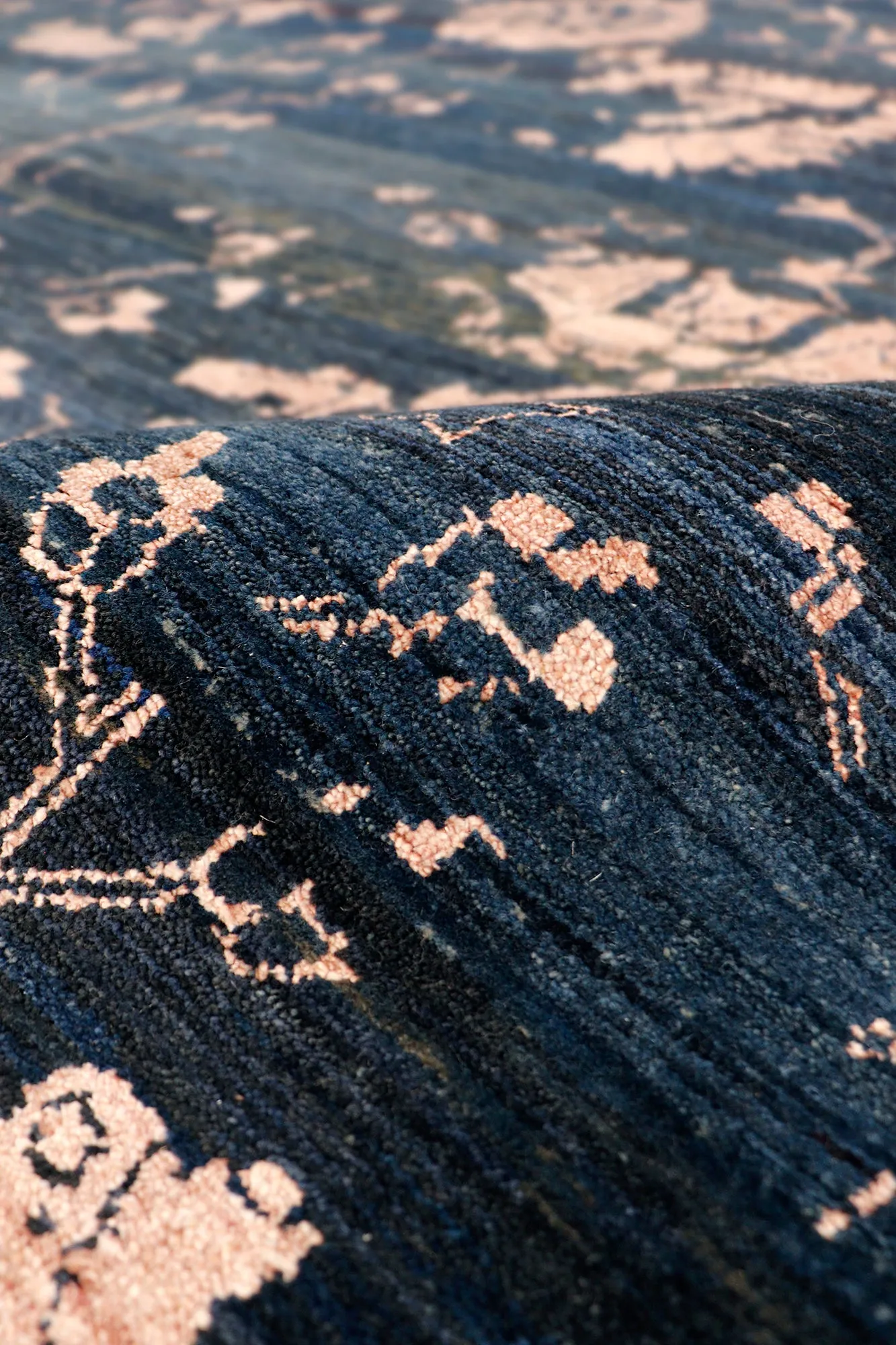 Transitional Collection Hand-Knotted Blue Bsilk & Wool Area Rug-10' 0" X 14' 0"