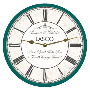 Unique Wedding Clock - Time Spent With You Personalized Design