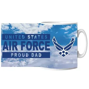 US Air Force Proud Dad Ceramic Mug 15 oz