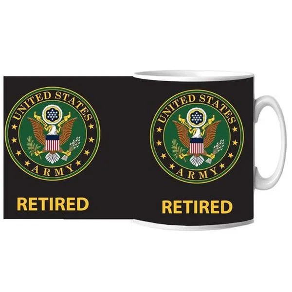US Army RETIRED Ceramic Mug 15 oz