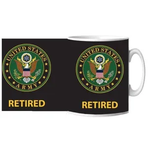US Army RETIRED Ceramic Mug 15 oz
