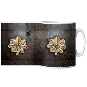 US Army Star Major 0-4 Ceramic Mug 15 oz