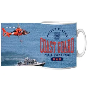 US Coast Guard Dad Ceramic Mug 15 oz