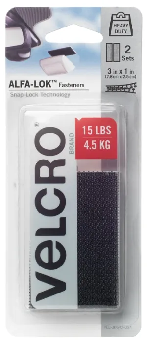 VELCRO Brand ALFA-LOK VEL-30642-USA Fastener, 3 in L :CD  2: QUANTITY: 1