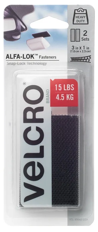 VELCRO Brand ALFA-LOK VEL-30642-USA Fastener, 3 in L :CD  2: QUANTITY: 1