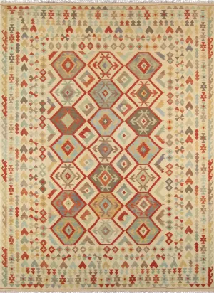 Vintage Kilim  Hand-Knotted Lamb's Wool Area Rug
