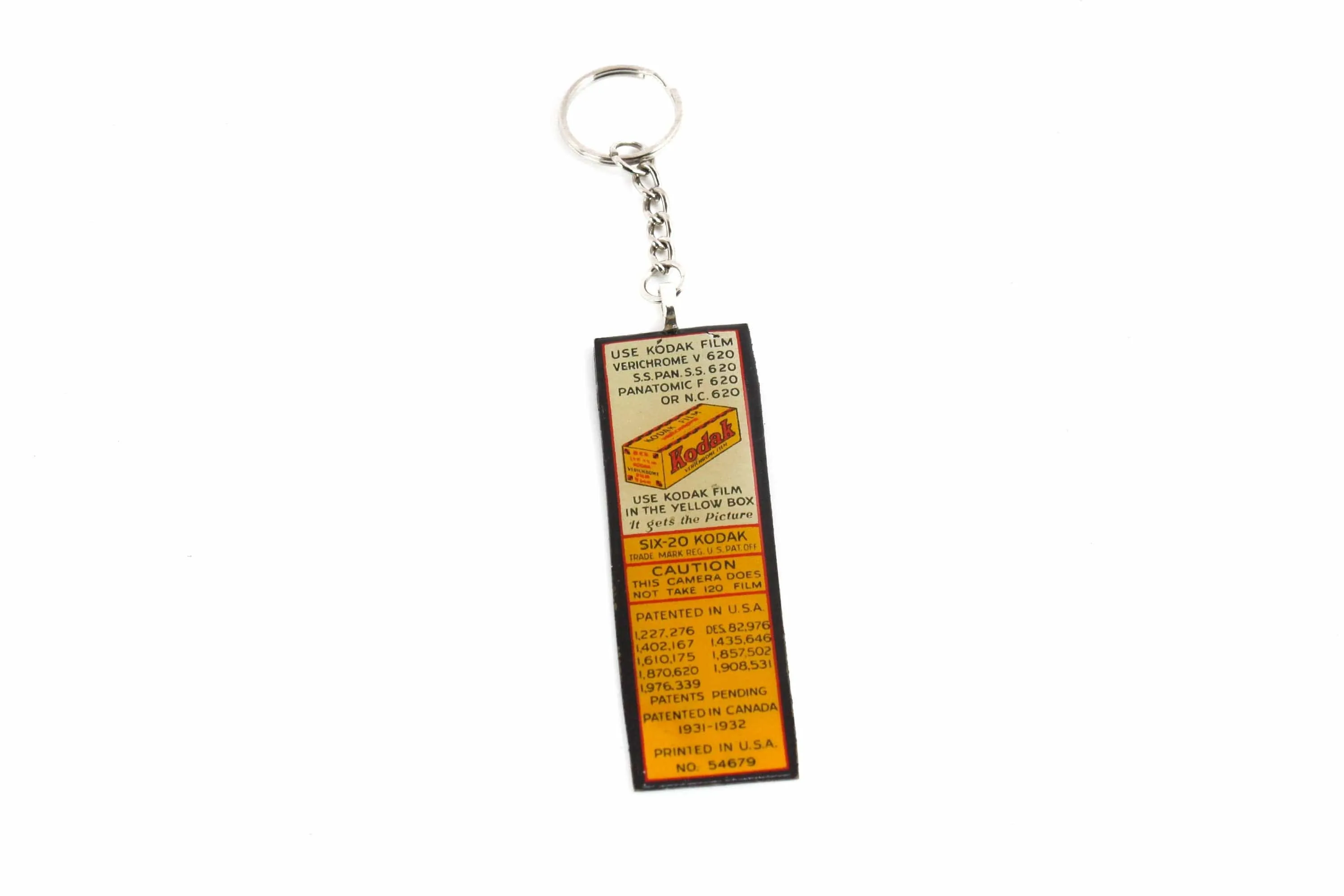 Vintage Kodak 620 Rollfilm Keychain - unique gifts for him and her