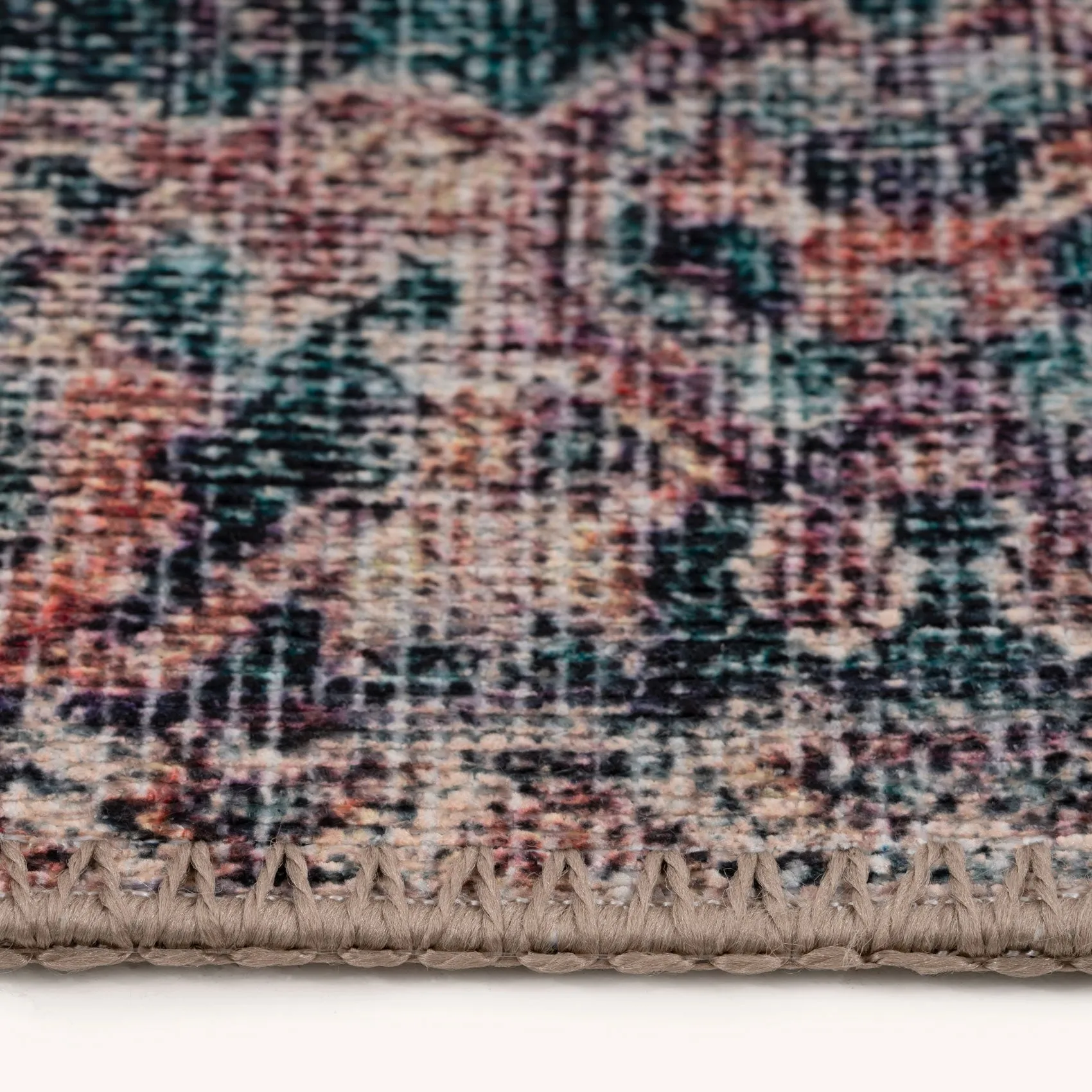 Washable Red Medallion Area Rug - Slaney