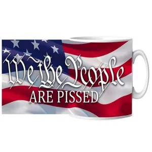 We the People Are Pissed Wavy Flag Ceramic Mug 15 oz