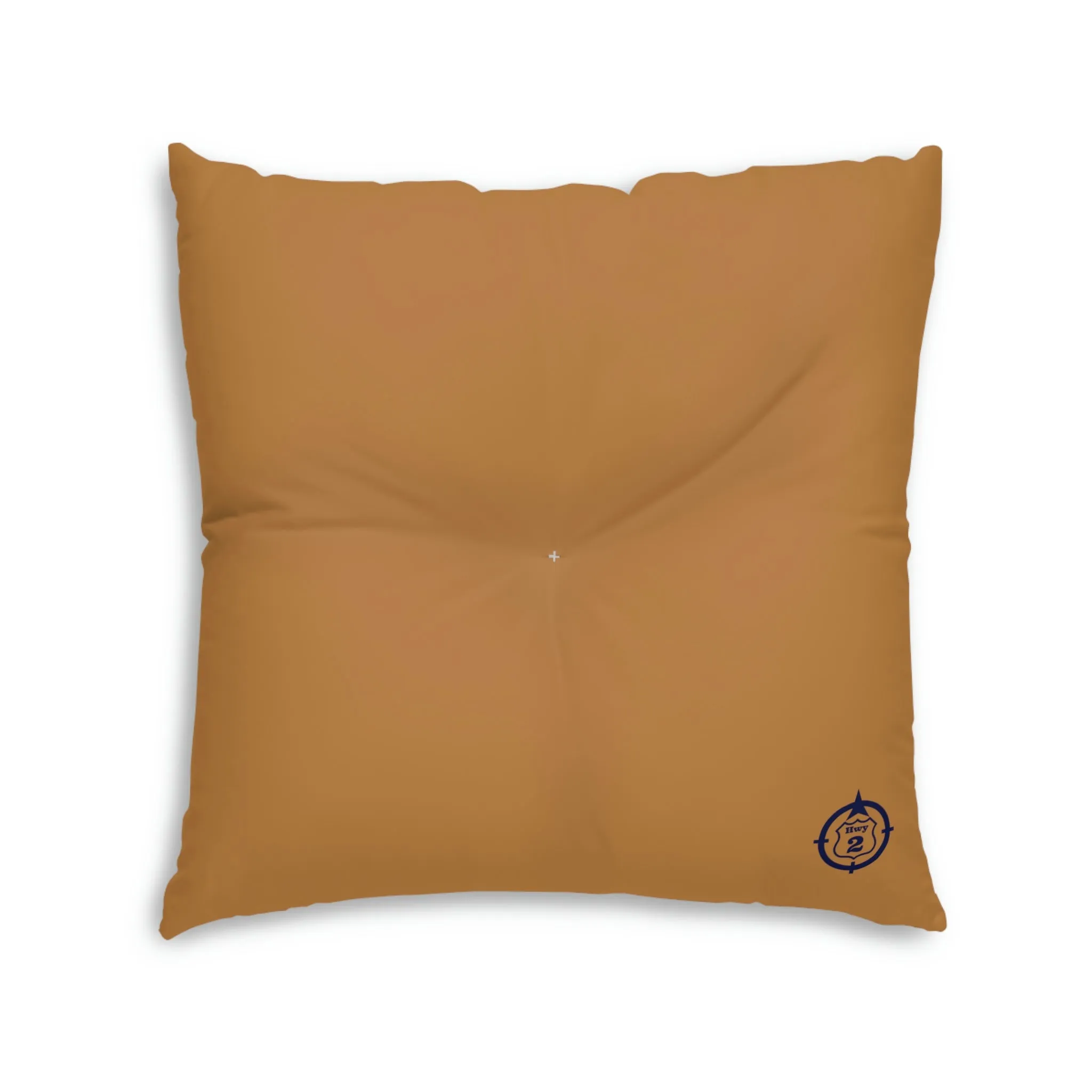 What Happens At The Cabin - BROWN - Tufted Floor Pillow, Square