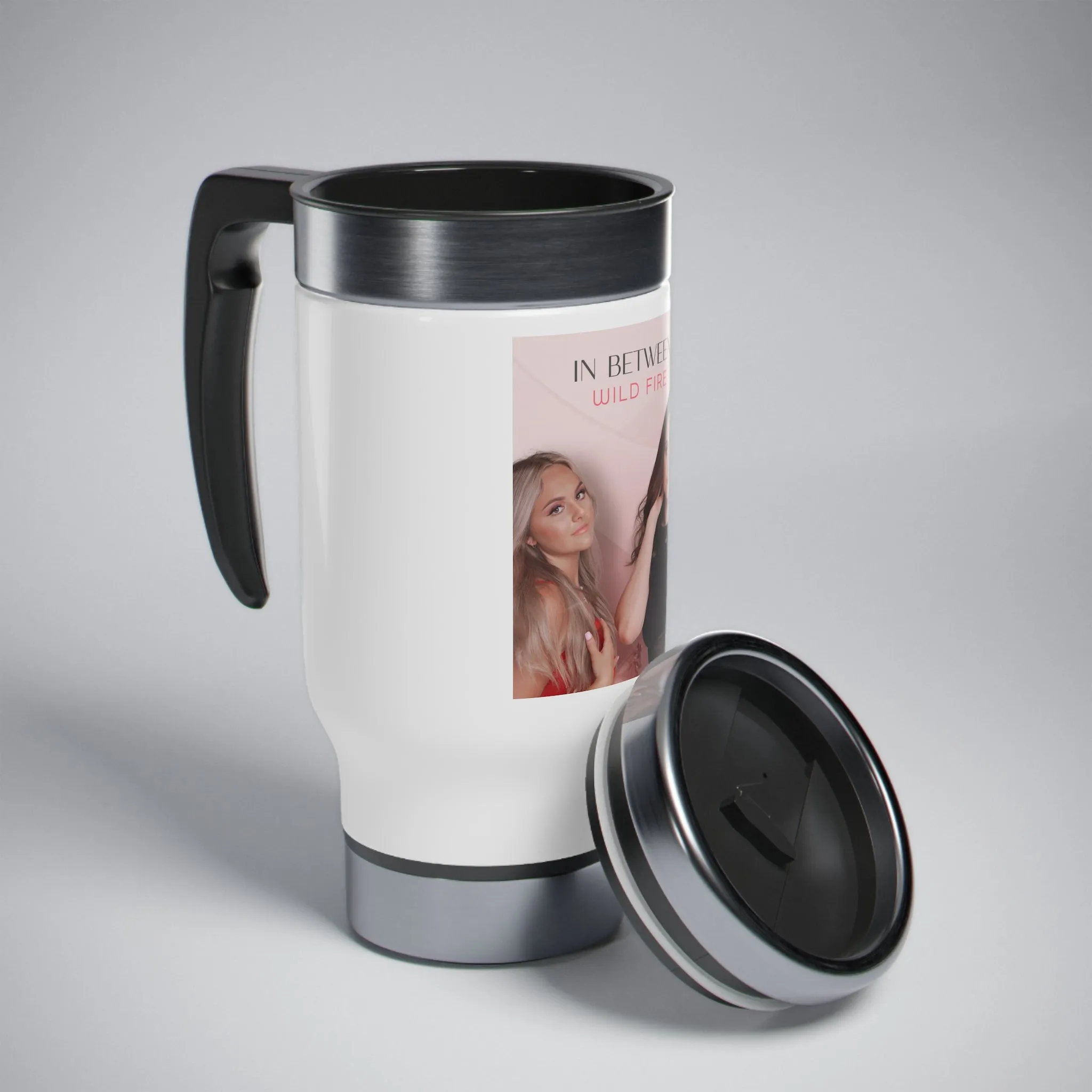 Wild Fire "In Between" Stainless Steel Travel Mug with Handle, 14oz