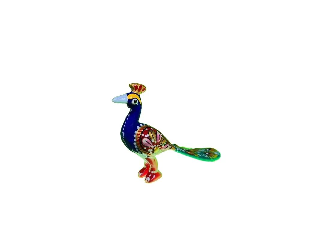 WORTH IT Decorative Handcrafted Metal Peacock with Elegant Design | Beautiful Trendy Eye-Catchy Showpiece for Home, Office Desk, Room Decoration | Toy for Kids